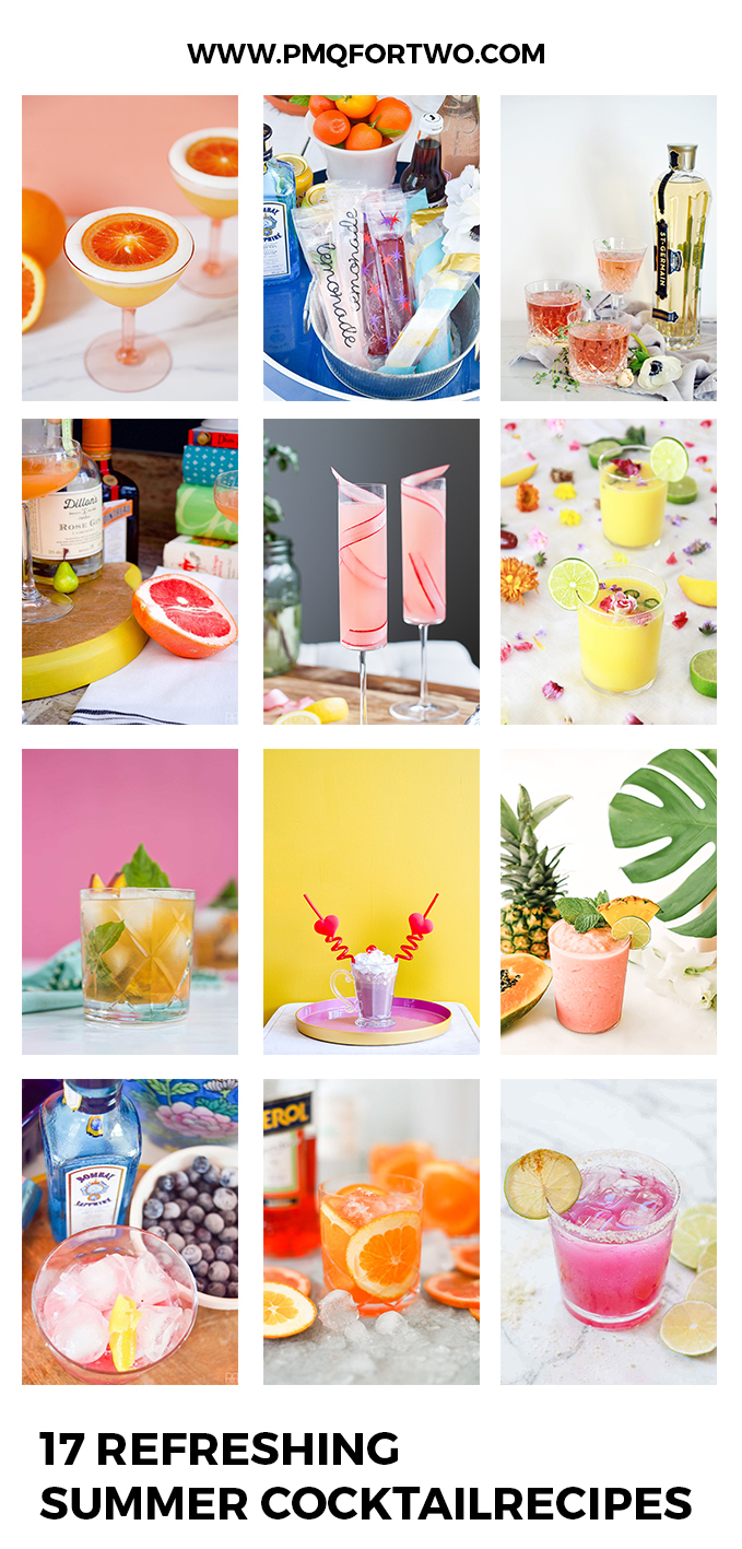 17 (+a few) refreshing summer cocktail recipes & ideas for you try to this weekend, or whenever really. Who needs an excuse?