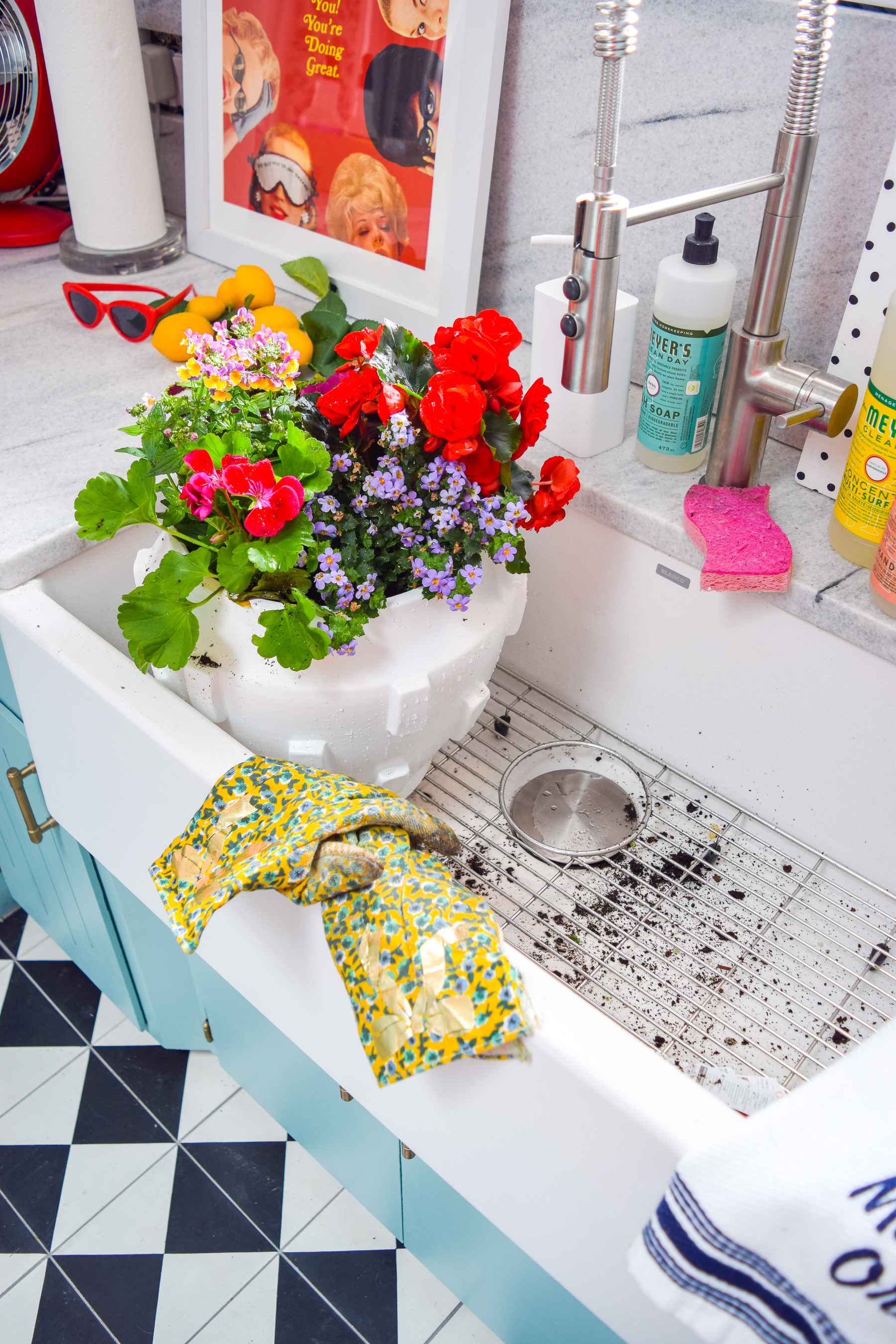 Our white cherokee marble kitchen is on display for all! We've got counters and a full height backsplash to compliment the space. Come see why we love it!