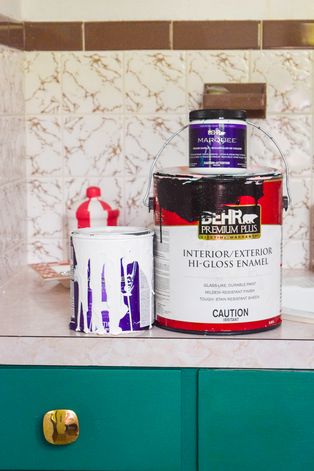 How to Remodel A Bathroom On A Budget - the eternal question! Let me tell you, it starts with paint, new hardware, and a shopping your house for decor.