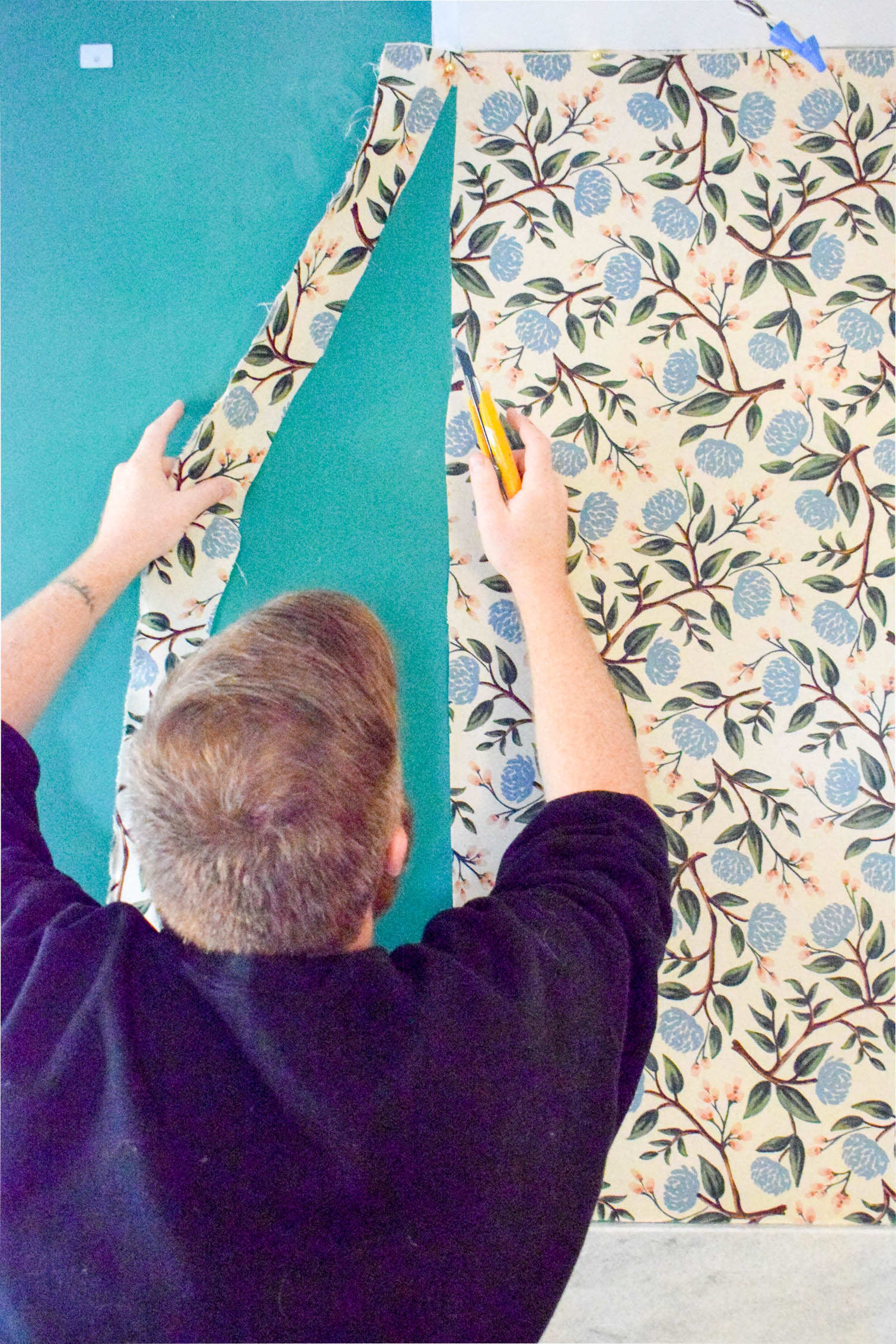 How to Hang Fabric as Wallpaper • PMQ for two