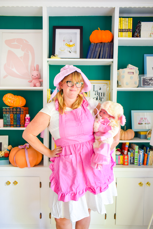 An easy mommy & me costume is one you can buy online and customize with dye! I used Rit's DyeMore for synthetics to achieve delightful pinks in this look.