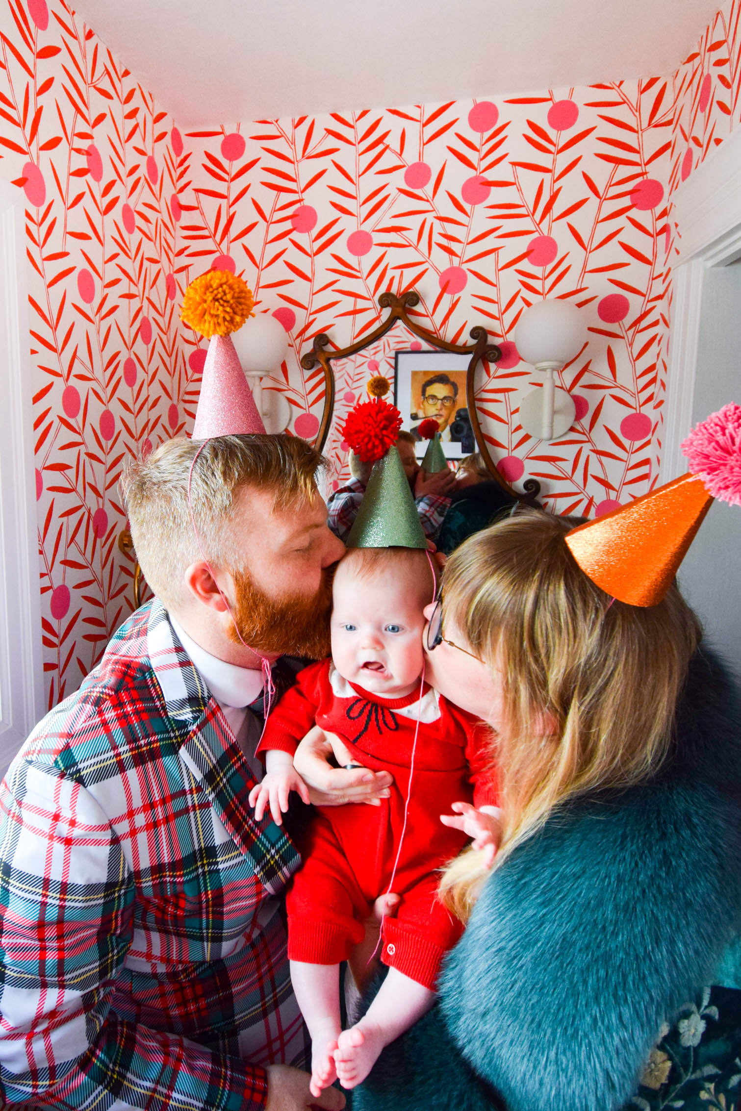 Make your own party hats using glitter cardstock and the right tools from Fiskars! You can be party ready in a few minutes.