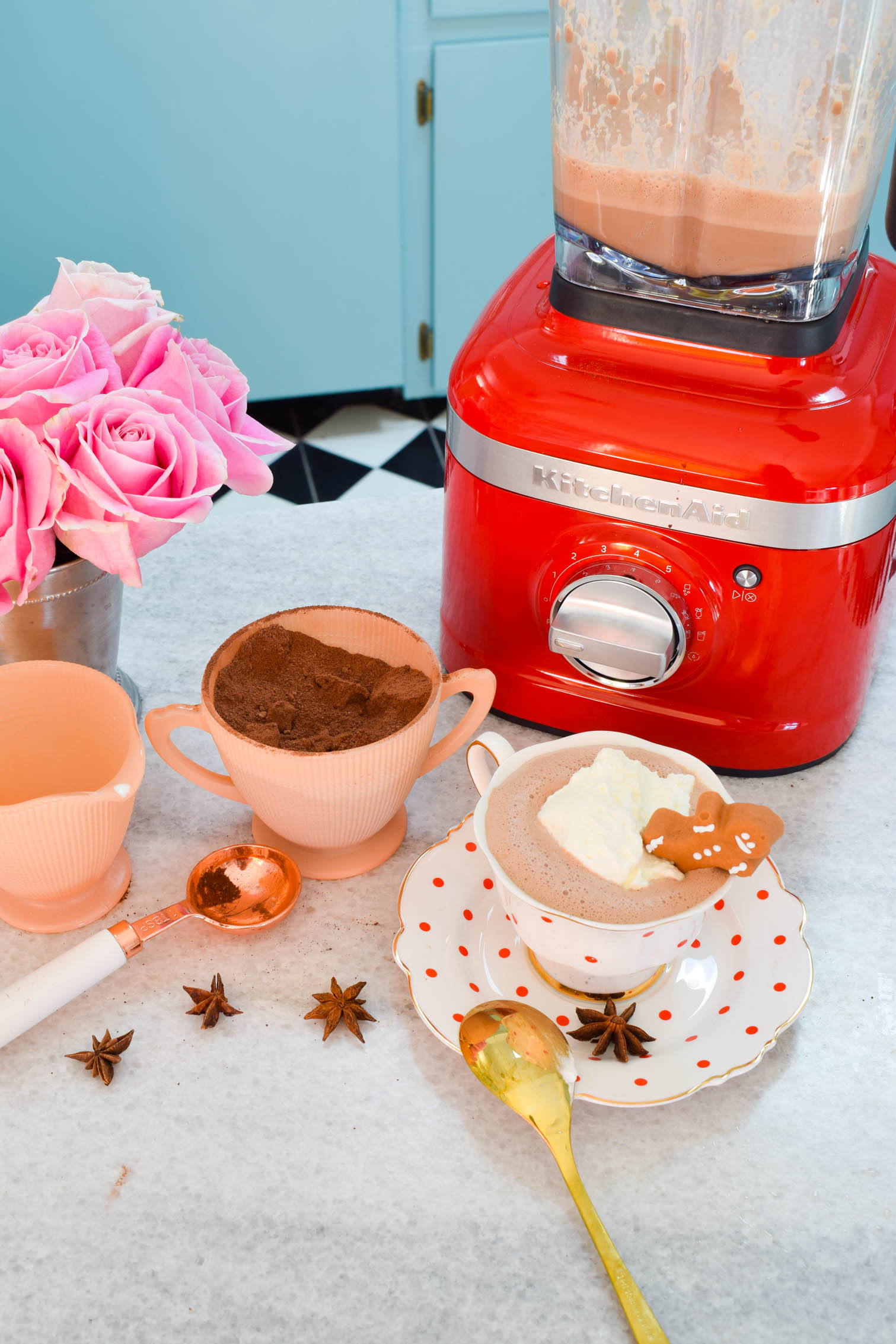 Low carb hot chocolate is full of tasty, fatty goodness! This recipe tastes even better than regular hot chocolate, and easy to see why. Make your own using your Kitchen Aid k400 Blender (it chopped up the dark chocolate so easily!), and enjoy a cup of the good stuff.