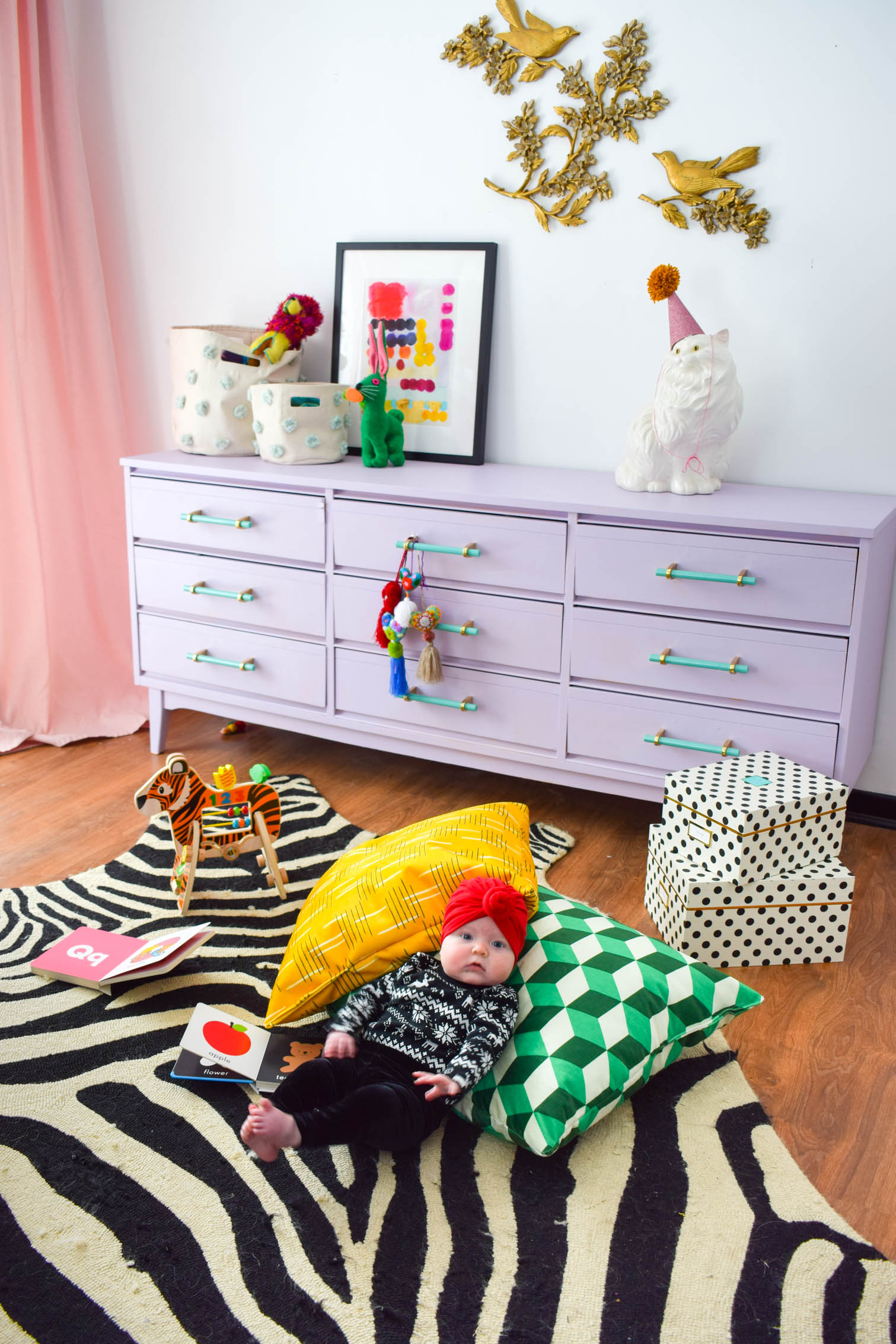 Make a comfy DIY bean bag pillow for floor lounging, using Spoonflower's line of bold and beautiful patterns on Celosia Velvet. Get the tutorial on the blog