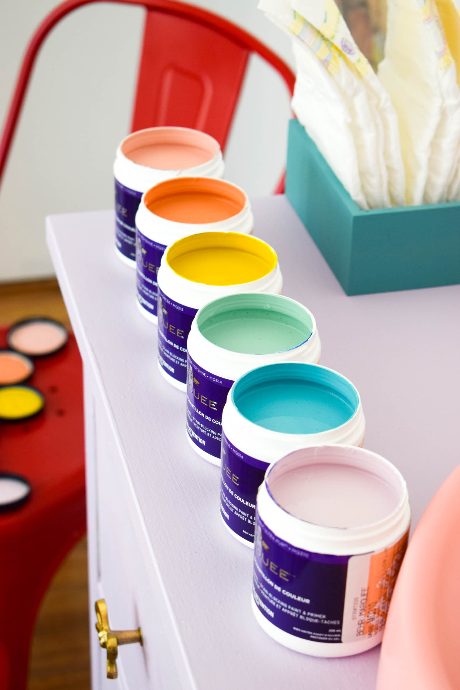 A DIY rainbow nursery door is how you nail two trends in one project! Get rainbows and murals all in one, and add a major pop of color to any space. A DIY rainbow nursery door is how you nail two trends in one project! Get rainbows and murals all in one, and add a major pop of color to any space.