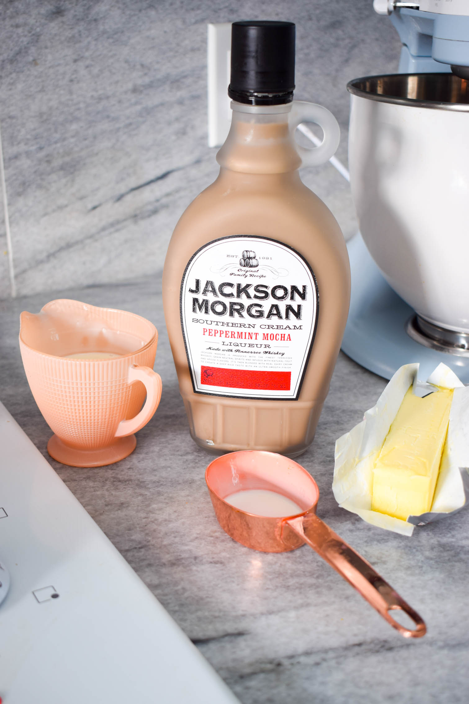 Peppermint Mocha Whiskey Caramel Sauce, because what else could you ever want on waffles or icecream? Make your own using Jackson Morgan's Southern Cream