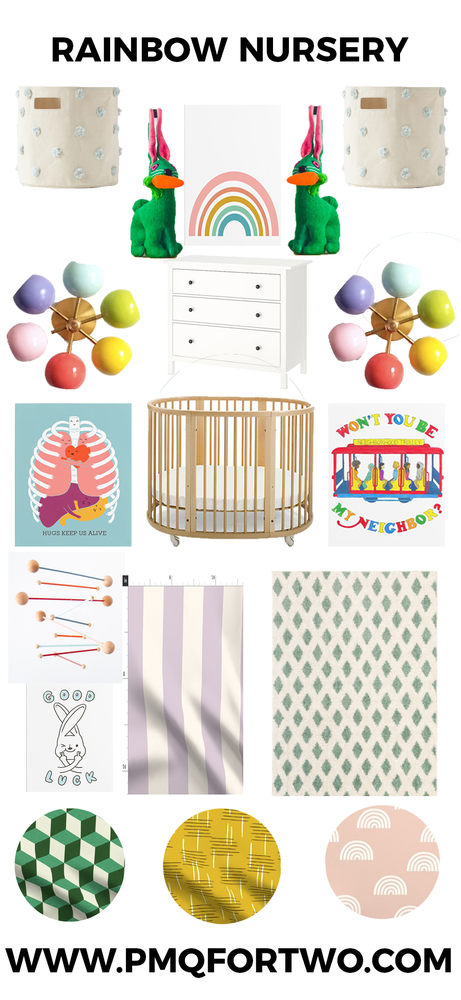 We love a rainbow nursery. From literal rainbows, to every single colour IN the rainbow. Come see how to put it all together for your little ones.