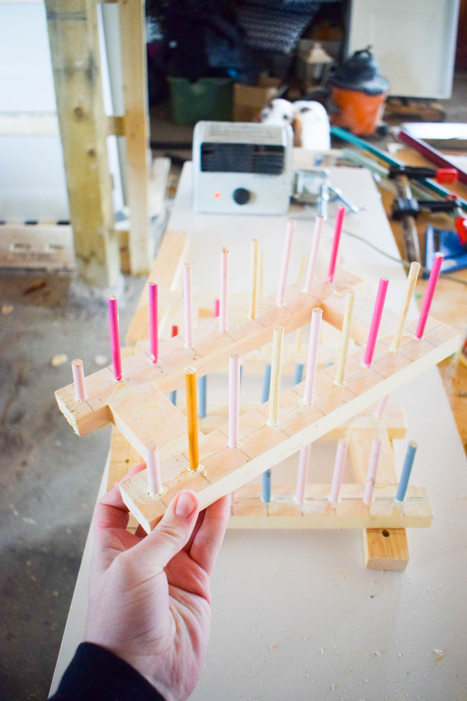 Make some DIY plate racks to organize all your kitchen dishes! You can make yours in a day using wood scraps