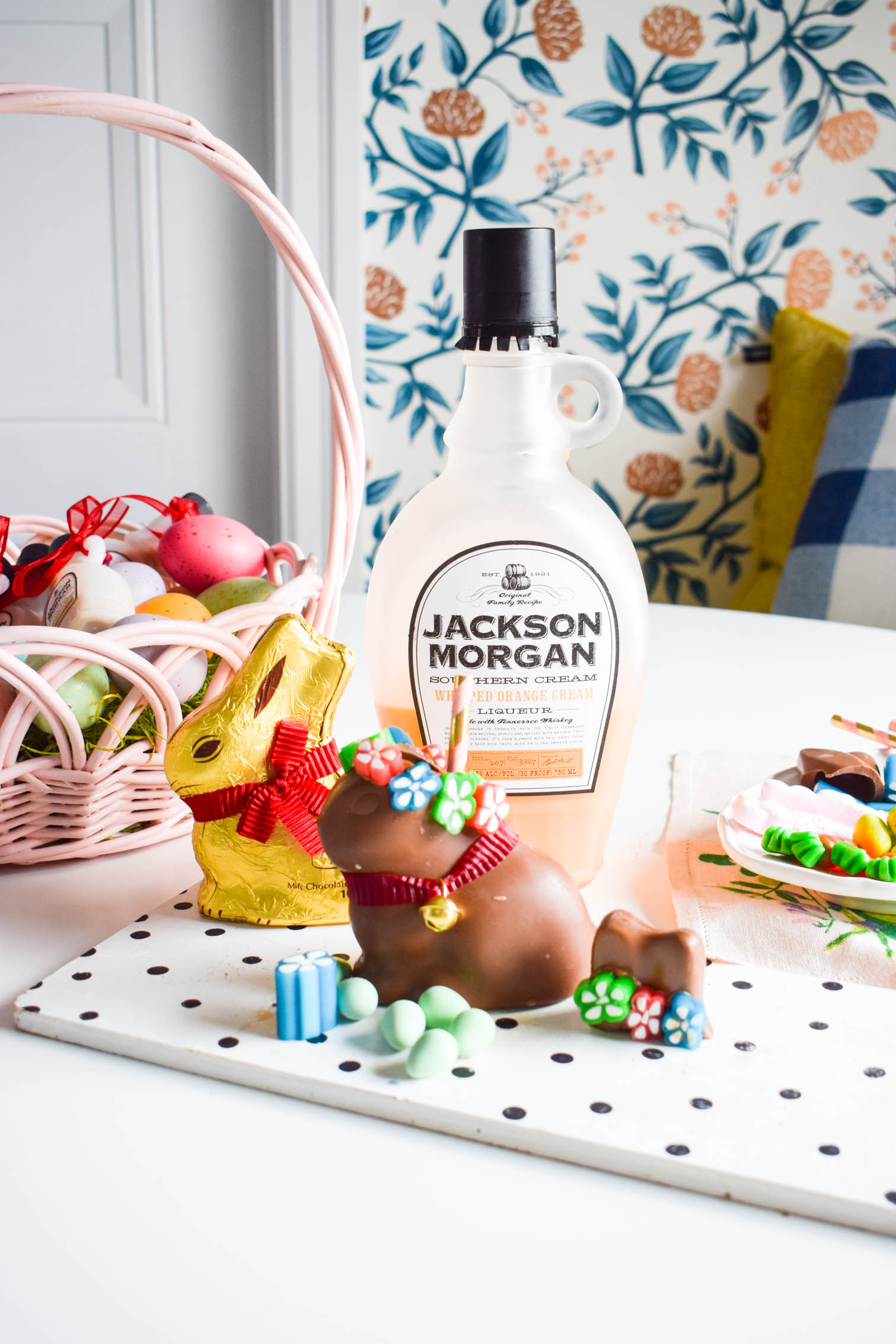 Put a fun twist on the classic chocolate bunny easter cocktail, and add a candy flower crown or make s'mores with your cocktail! 