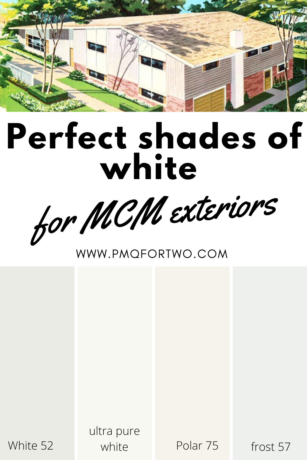 Come see our mid century modern exterior makeover now that's complete! New paint, new door, new vibes - who dis? Come see the process and the decisions behind the look, and grab resources!