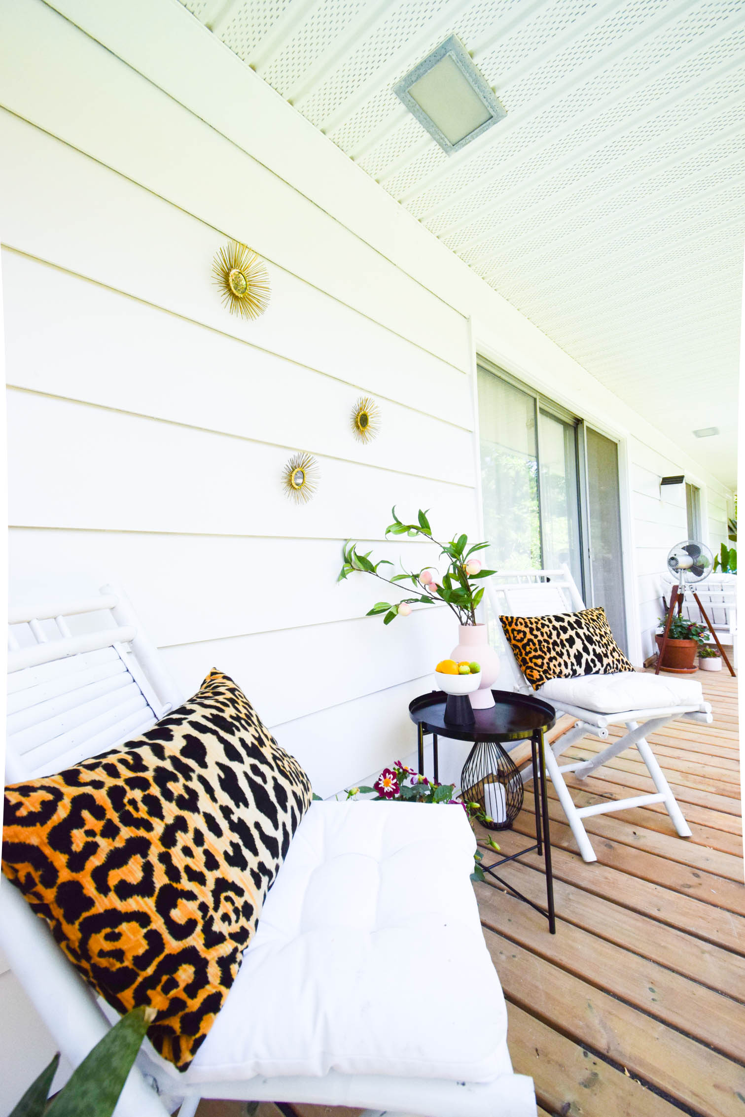 We completely redid our balcony deck using multydeck tiles, available at our local Home Depot. Create a floating deck on any surface with no permits!