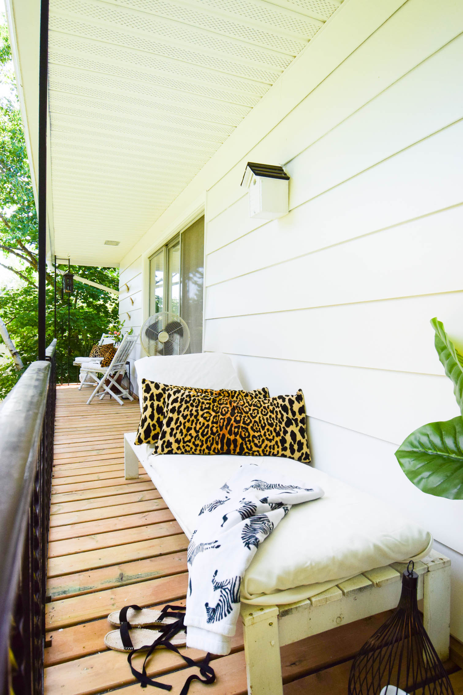 We completely redid our balcony deck using multydeck tiles, available at our local Home Depot. Create a floating deck on any surface with no permits!