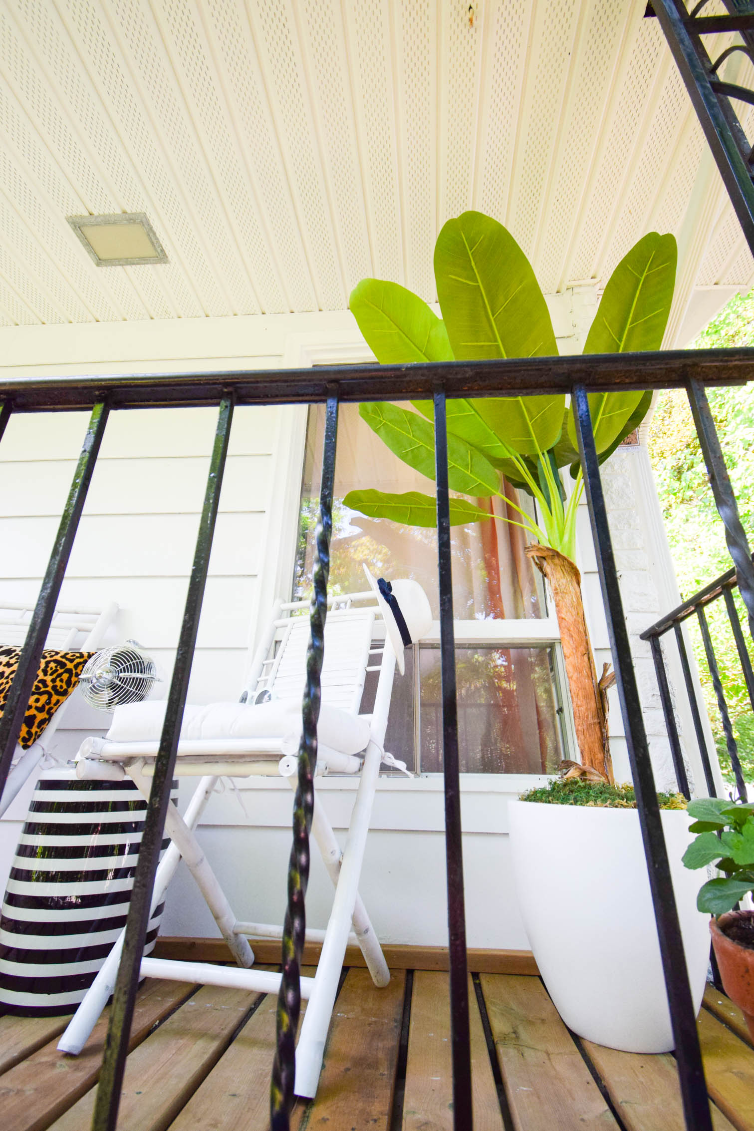 We completely redid our balcony deck using multydeck tiles, available at our local Home Depot. Create a floating deck on any surface with no permits!