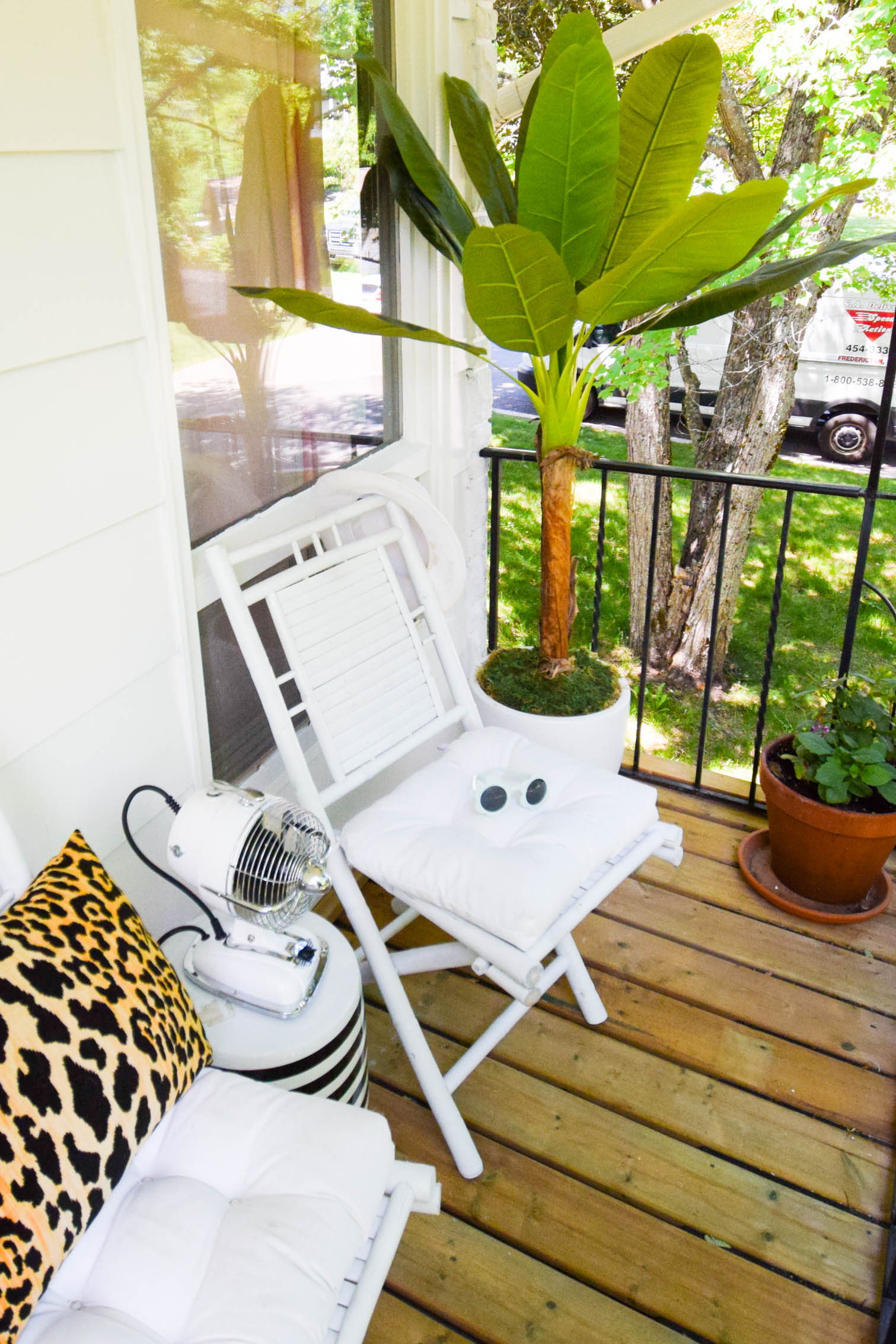 We completely redid our balcony deck using multydeck tiles, available at our local Home Depot. Create a floating deck on any surface with no permits!