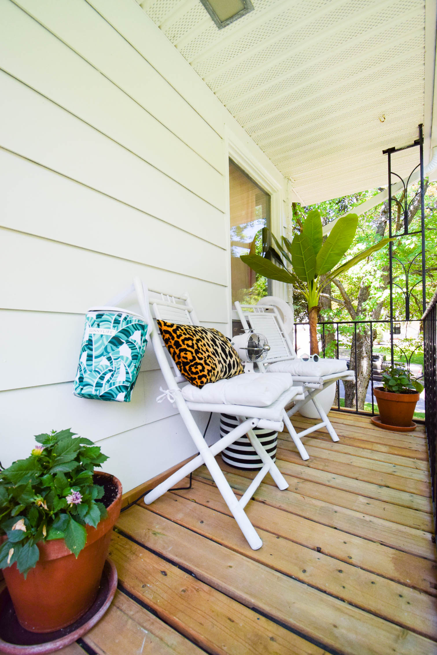 We completely redid our balcony deck using multydeck tiles, available at our local Home Depot. Create a floating deck on any surface with no permits!