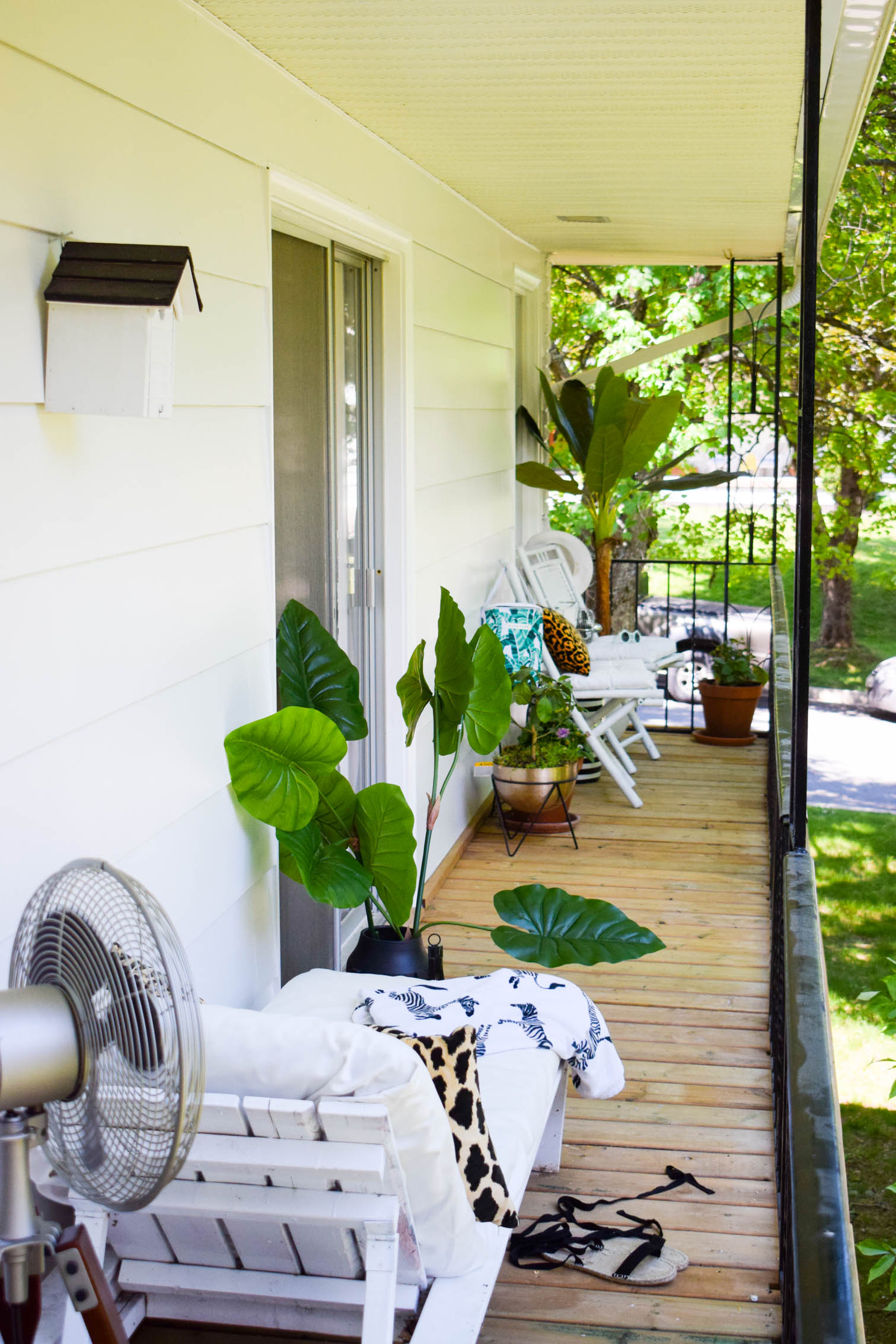 We completely redid our balcony deck using multydeck tiles, available at our local Home Depot. Create a floating deck on any surface with no permits!