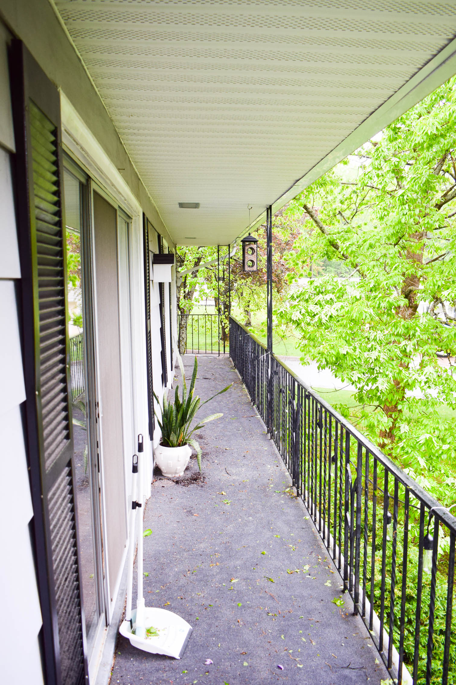 We completely redid our balcony deck using multydeck tiles, available at our local Home Depot. Create a floating deck on any surface with no permits!