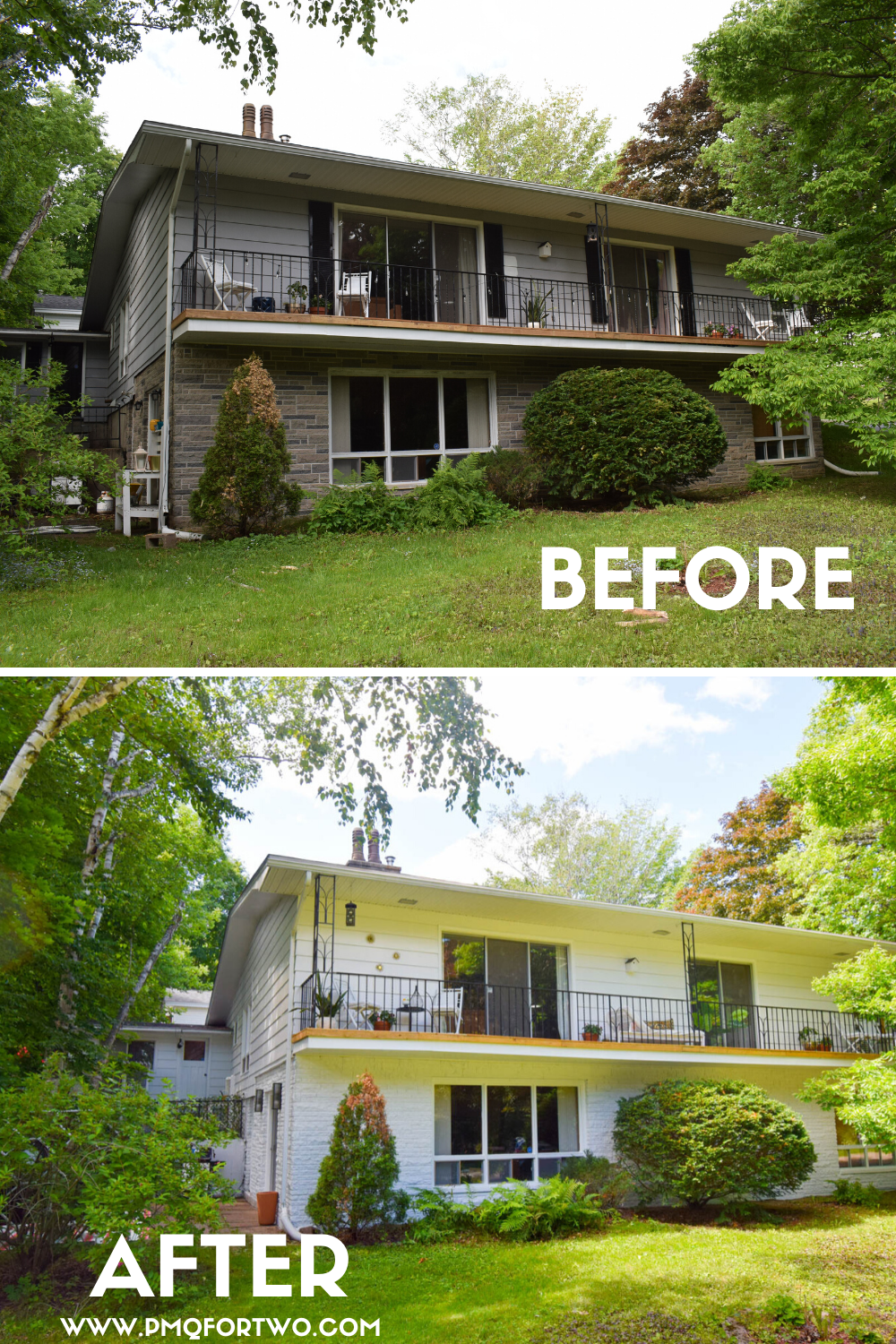 Come see our mid century modern exterior makeover now that's complete! New paint, new door, new vibes - who dis? Come see the process and the decisions behind the look, and grab resources!