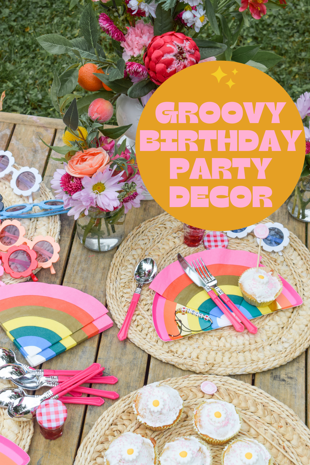 It's time for some groovy diy birthday party decor! Using good old fashioned DIYs and a few new kits from FISKARS, I created a groovy party.